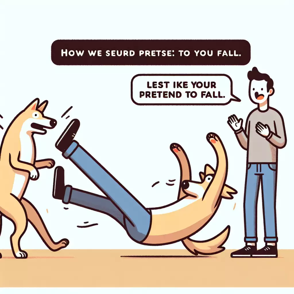 Reaksi Absurd Anjing Saat Lihat Pemiliknya Pura-Pura Jatuh