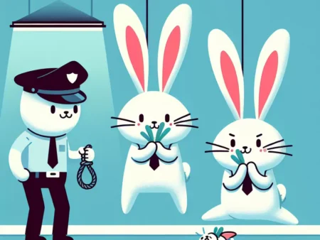 Ekspresi Lucu Kelinci Saat Ketahuan Berbuat Nakal