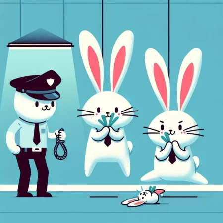 Ekspresi Lucu Kelinci Saat Ketahuan Berbuat Nakal
